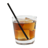 5.75" Black Unwrapped Cocktail Paper Straws, Case of 4,000