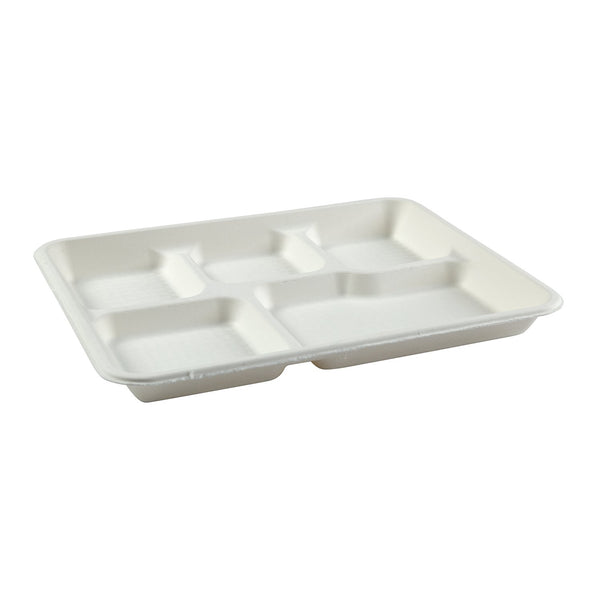 Fiber Lunch Tray (5 Compartment) 500 per case – Green Safe Products