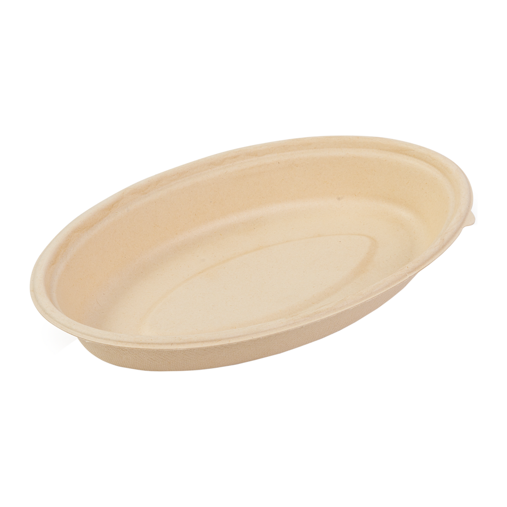 No PFAS added 9 x 6 x 1-3/8 - 24 oz. Oval Bowl, Case of 250