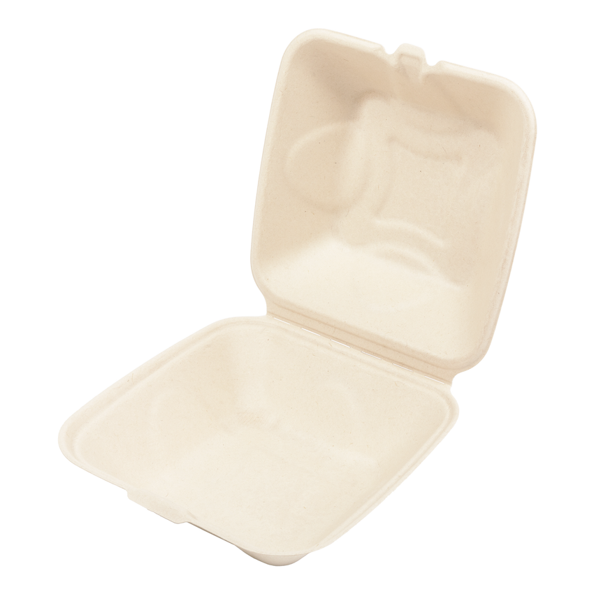 Small Square Hinged Lid Plastic Box Containers Made In USA
