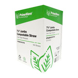7.75", JUMBO CLEAR PAPER WRAPPED COMPOSTABLE CELLULOSIC STRAW, Inner