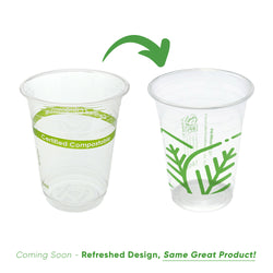 16 oz. Clear PLA Compostable Cups