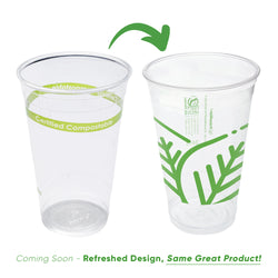 24 oz Eco-Friendly Clear PLA Cold Cup (1000 Count) printed – BioGreenChoice