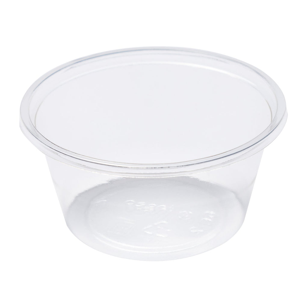 2oz Clear Plastic Sauce Cups with Lids 1000