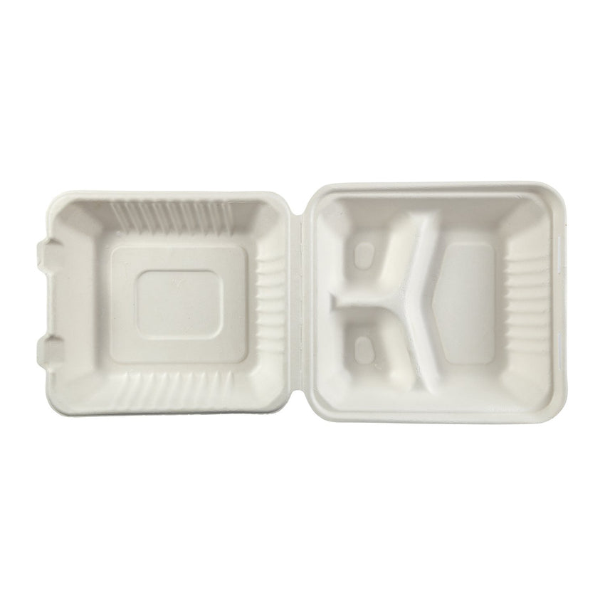 Eco Friendly 9 x 6 x 3 Compostable 1 Compartment Takeout Container –  200/Case