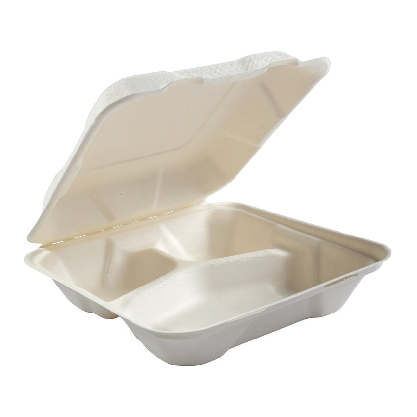 7.875 x 8 x 2.5 Medium Molded Fiber Hinged Lid Containers – PrimeWare by  AmerCareRoyal
