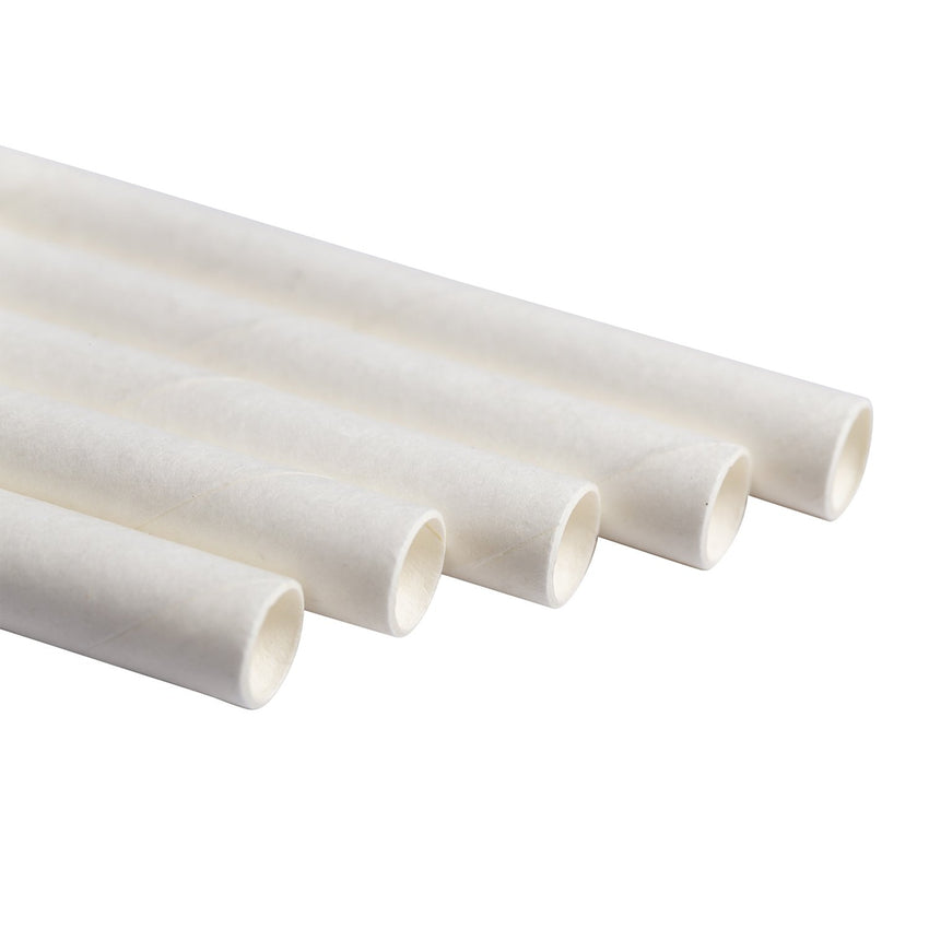 MarketPRO Giant Straw, 173245, White, 7.75 Length, 7200/Case